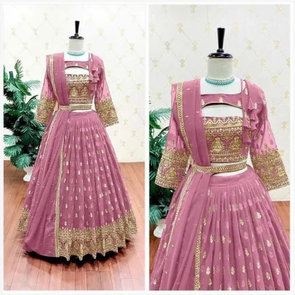 Readymade Embroidered Lehenga - Image 3